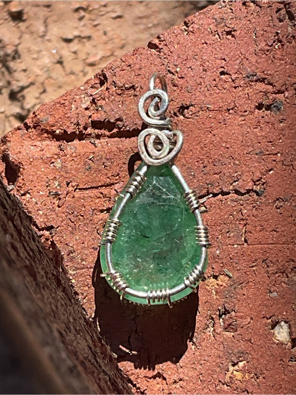 Emerald .925 Silver Pendant